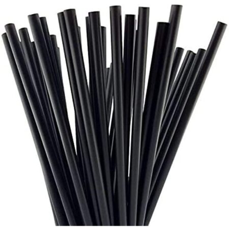 Paille noire 220mm x 8mm- LES 500 PIÈCES