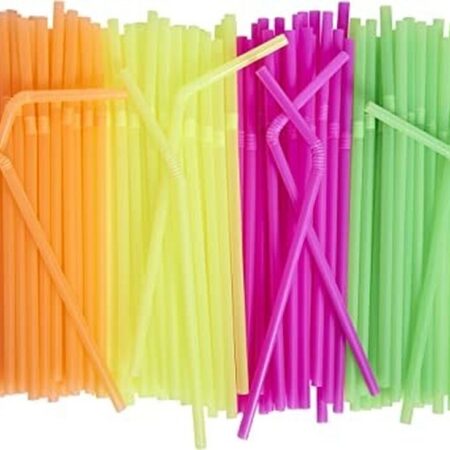 Paille flexible 220mm x 8mm- LES 100 PIÈCES